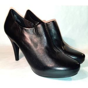 Worthington Black Leather Booties, NWOT,  Size 9.5